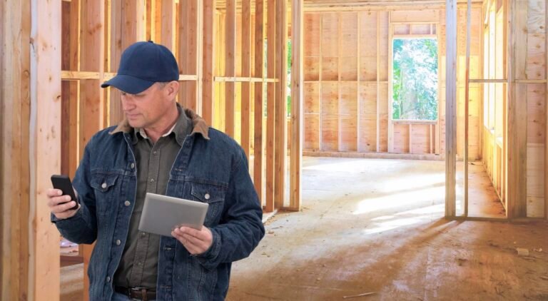 Builder project managing building site